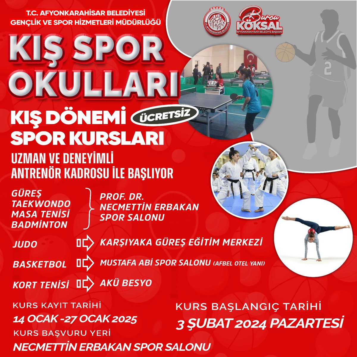 Kış Spor Okulları Ücretsiz Eğitim Fırsatı Sunuyor