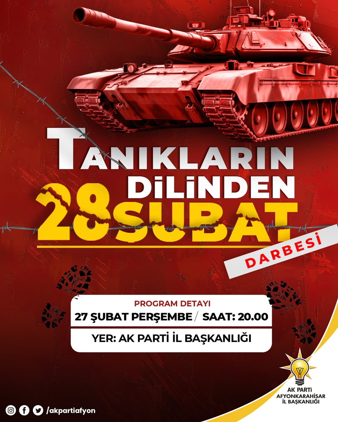 Afyonkarahisar'da 28 Şubat Süreci Tanıkları ile Anma Etkinliği