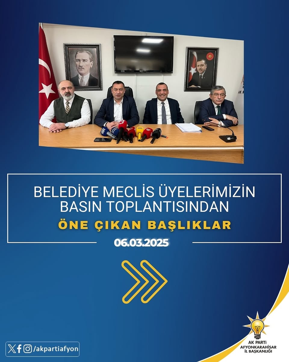 AK Parti Afyonkarahisar İl Başkanlığı'ndan CHP'ye 'Peşkeş' İddiası