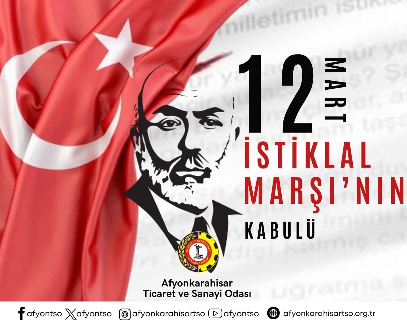 12 Mart İstiklal Marşı'nın Kabulü ve Mehmet Akif Ersoy'u Anma Günü