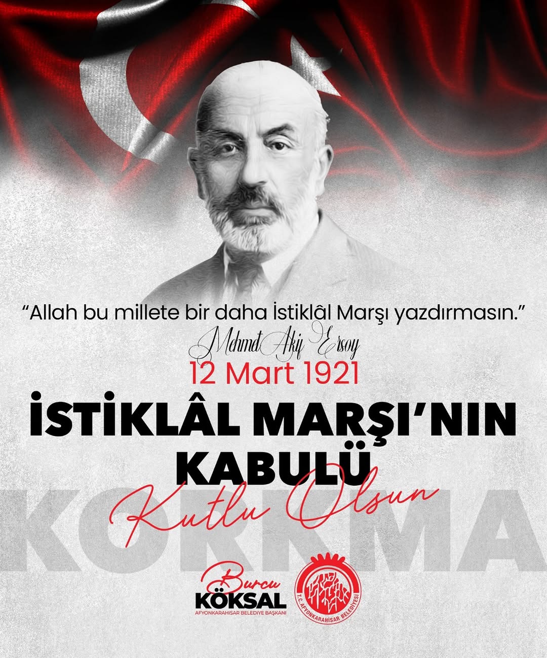 Afyonkarahisar'da İstiklal Marşı Kabulü 104. Yılı Kutlandı