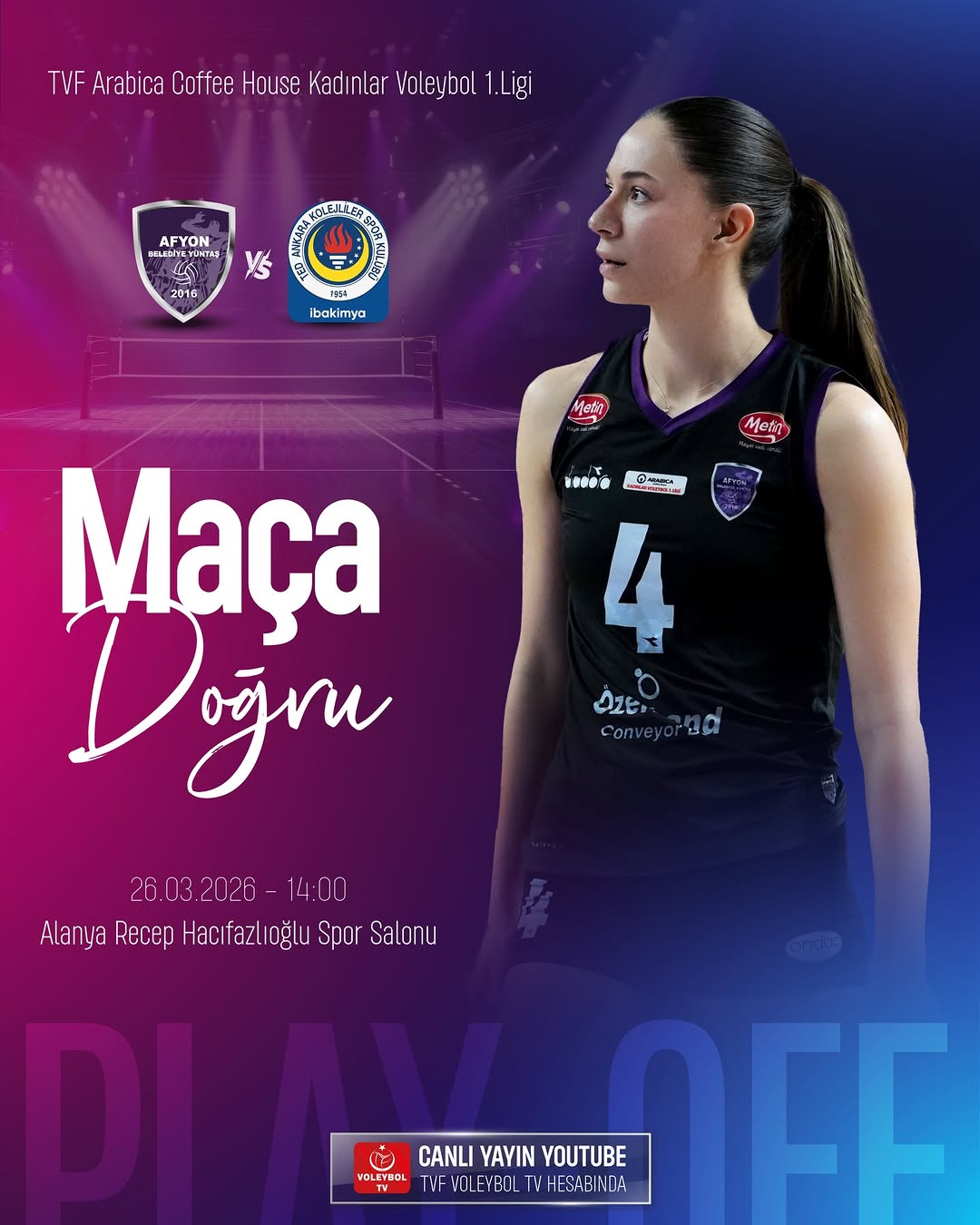 Afyon Belediye Yüntaş Voleybol Takımı TED Ankara Kolejliler İle Karşılaşacak