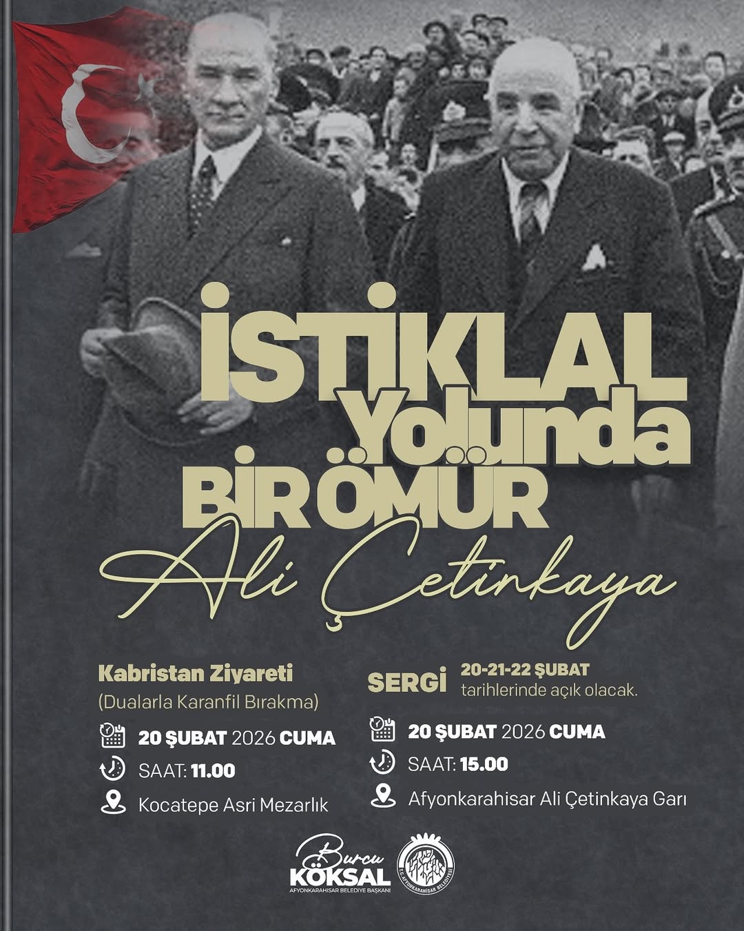 Afyonkarahisar Belediyesi'nden Ali Çetinkaya Anma Etkinliği Duyurusu