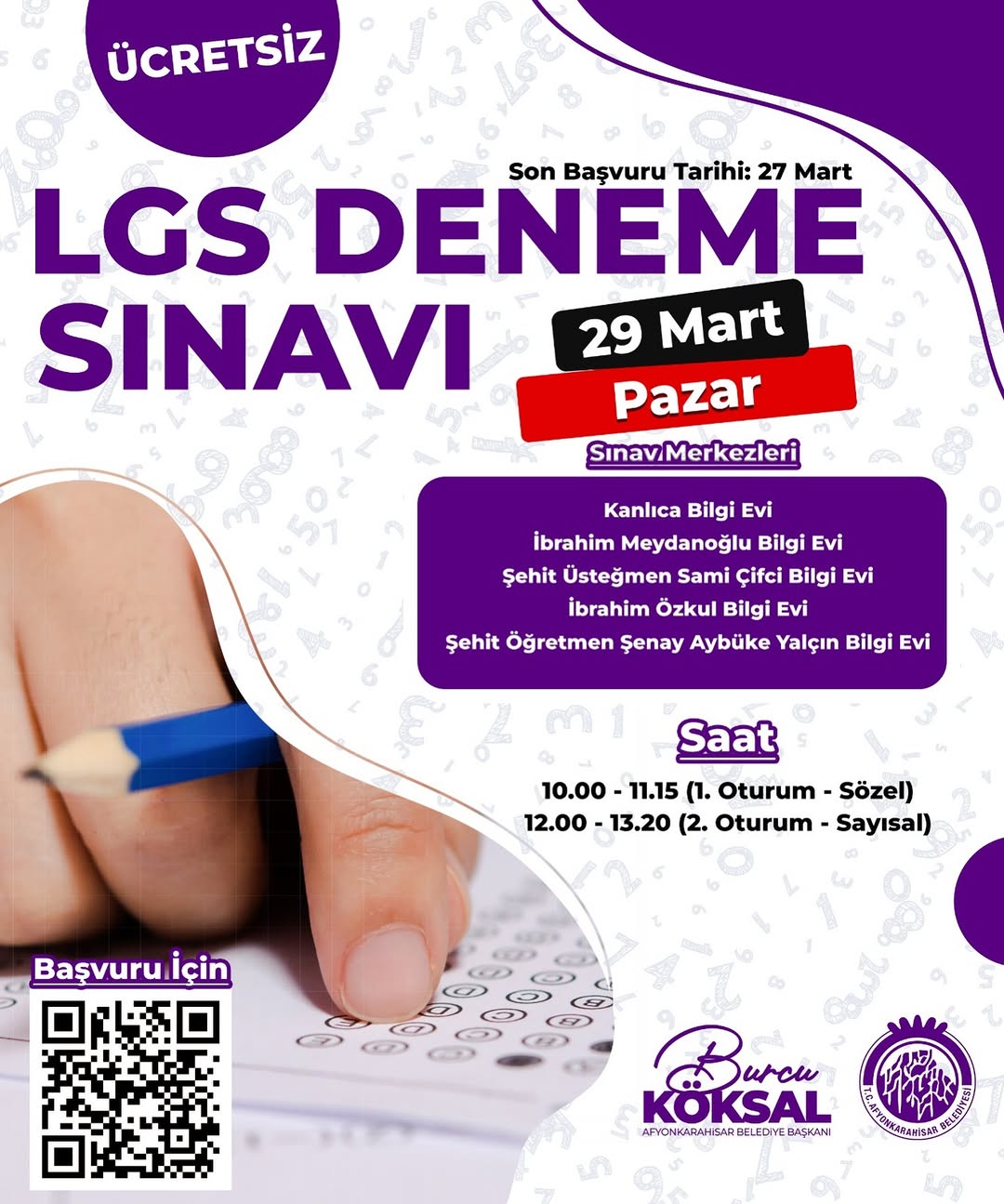 Afyonkarahisar Belediyesi'nden Öğrencilere Ücretsiz LGS Deneme Sınavı Fırsatı