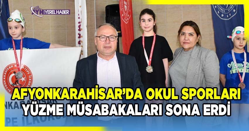 Afyonkarahisar’da Okul Sporları Minikler A-B ve Küçükler Yüzme Müsabakaları