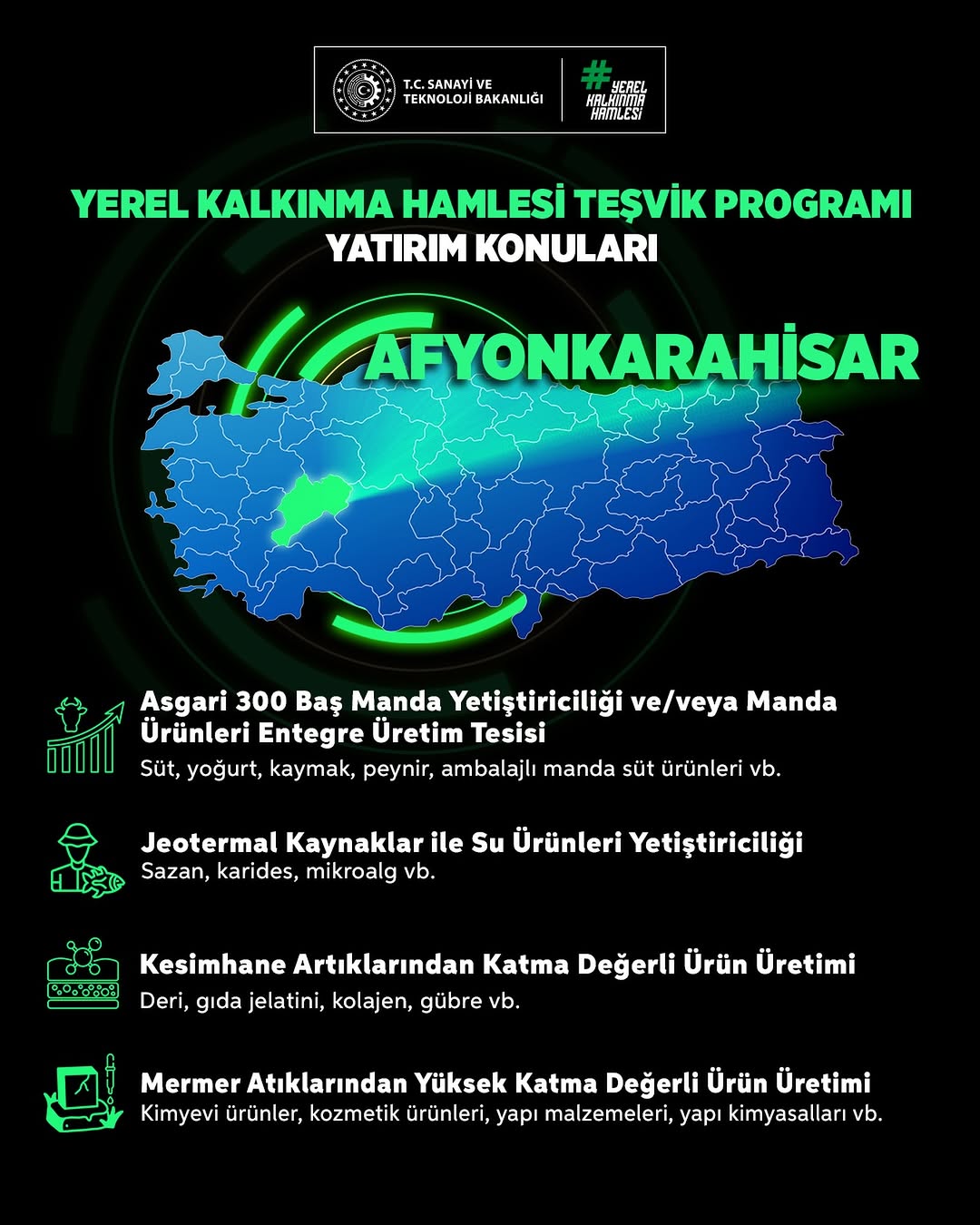 Afyonkarahisar Sanayi Ve Teknoloji Bakanlığı Kalkınma Ajansları'ndan Yerel Kalkınma Hamlesi Teşvik Programı 2026