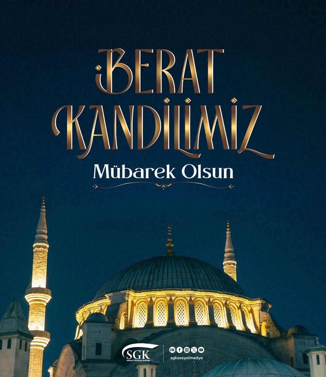 Afyonkarahisar Sgk İl Müdürlüğü'nden Berat Kandili Mesajı