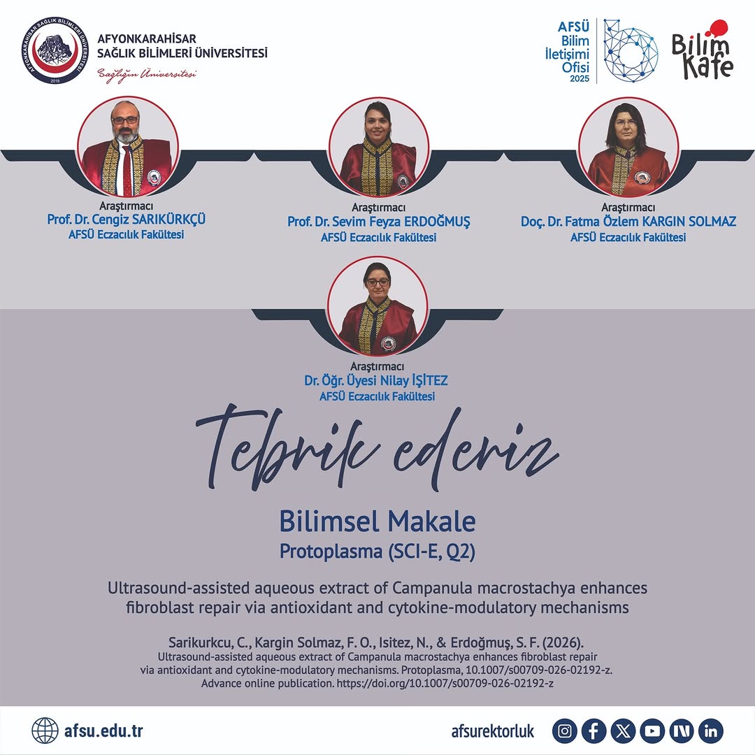 Akademik Başarı: AFSÜ Öğretim Üyesi Bilimsel Makale Yayınladı