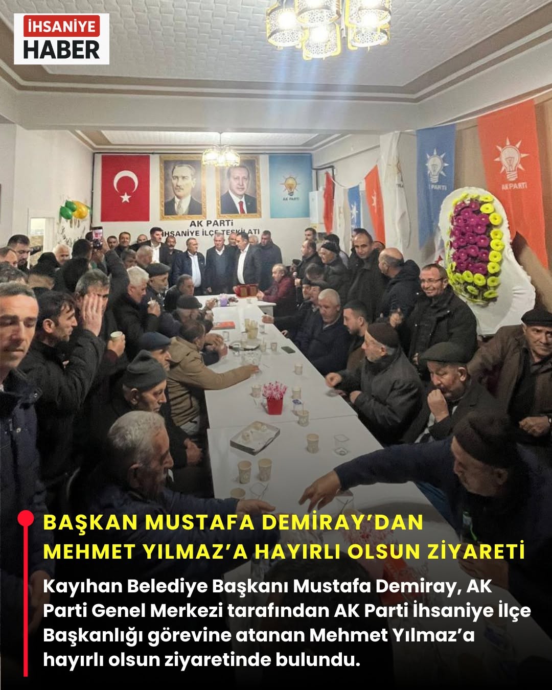 Başkan Mustafa Demiray’dan Mehmet Yılmaz’a Hayırlı Olsun Ziyareti