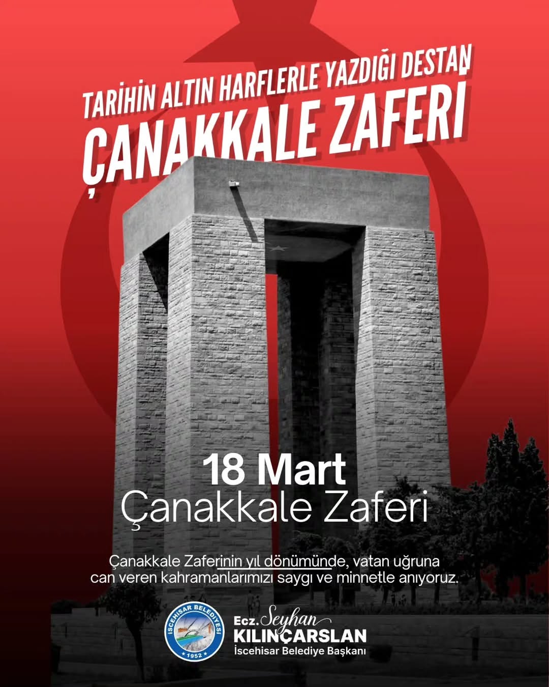 Başkan Seyhan Kılınçarslan'dan 18 Mart Çanakkale Zaferi Mesajı