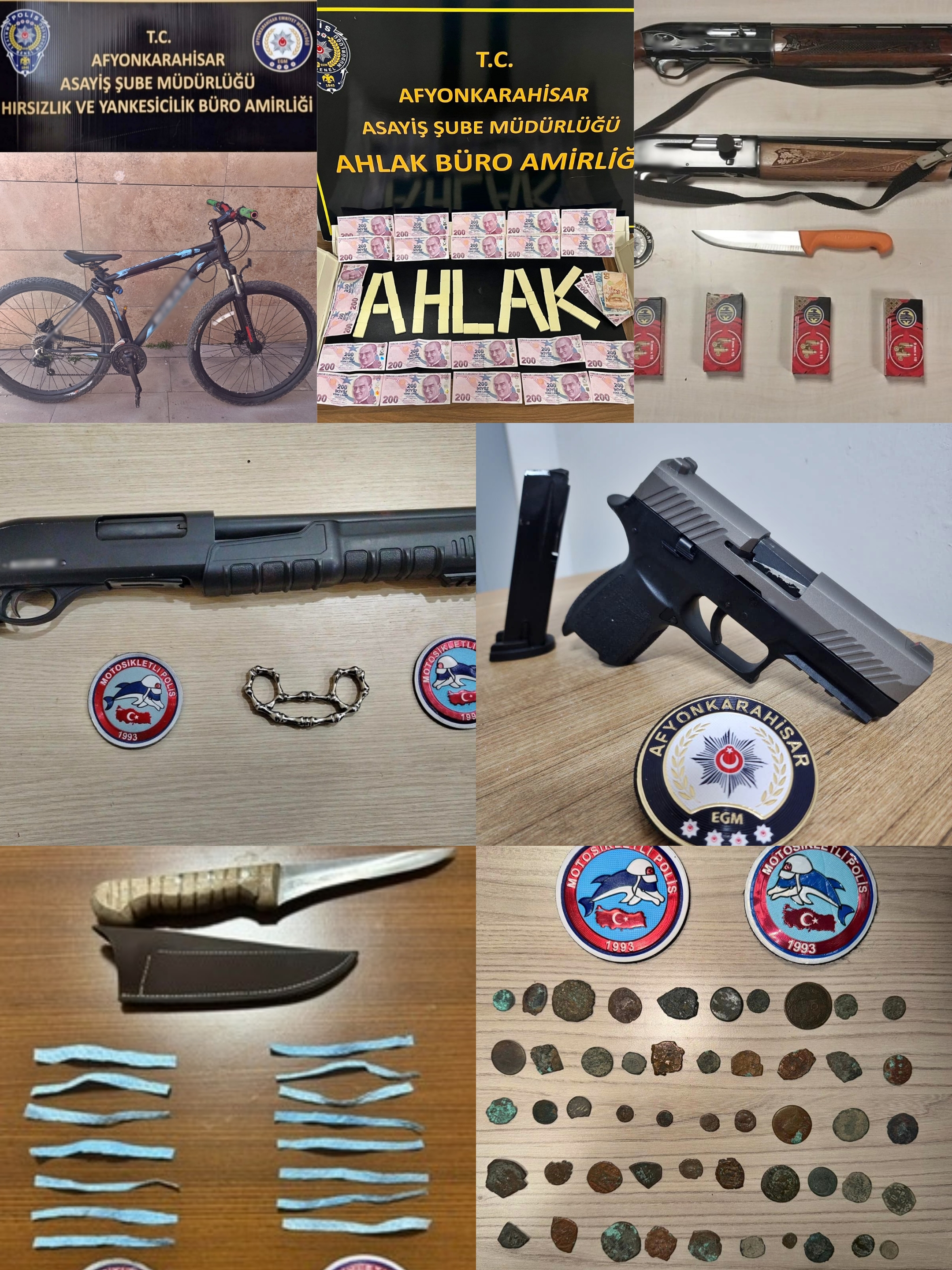 Bir Haftada Aranan 24 Şahıs Yakalandı:Silah, Uyuşturucu ve Tarihi Eserler Ele Geçirildi