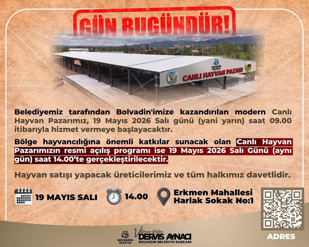 Bolvadin Belediyesi Canlı Hayvan Pazarı Açılıyor