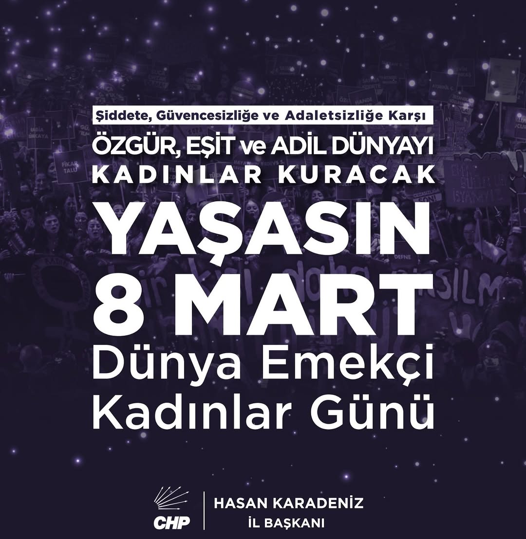 CHP Afyonkarahisar İl Başkanlığı'ndan Kadınlar Günü Mesajı