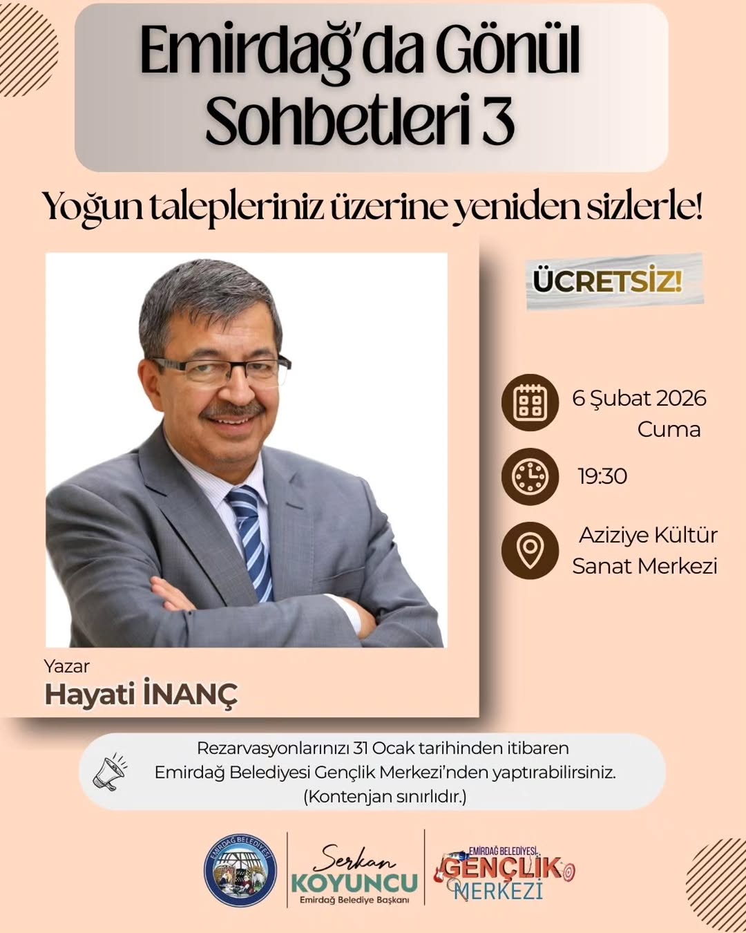 Emirdağ Belediye Başkanı Serkan Koyuncu, Gönül Sohbetleri Programı Yeniden Düzenleniyor