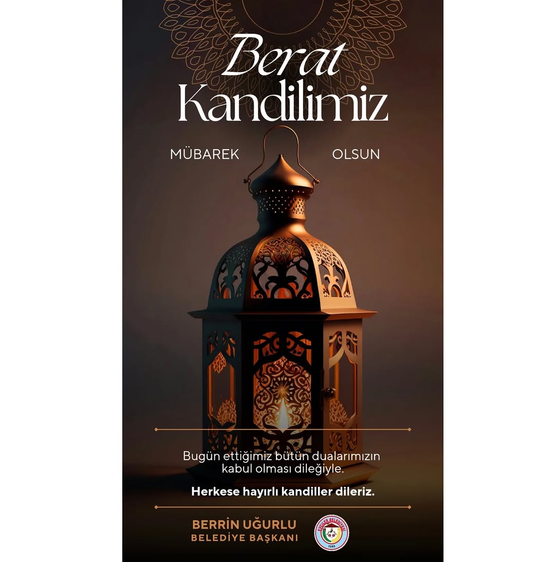 Evciler Belediye Başkanı Berrin Uğurlu, Berat Kandili'nde Birlik ve Huzur Temennisinde Bulundu