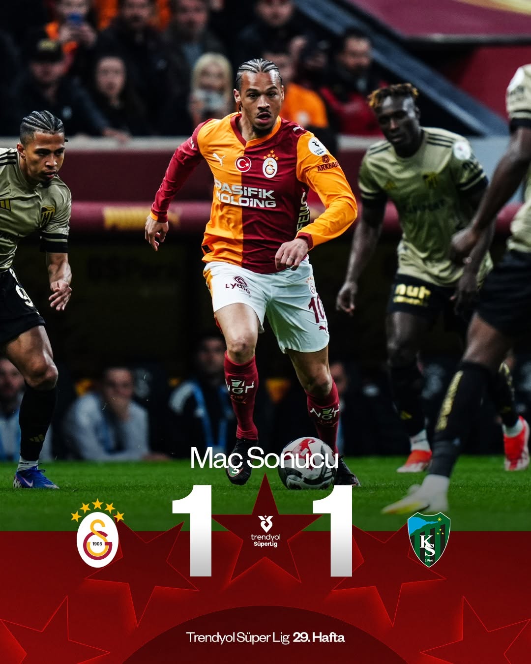 Galatasaray 1-1 Kocaelispor Maç Sonucu | Spor Haberleri