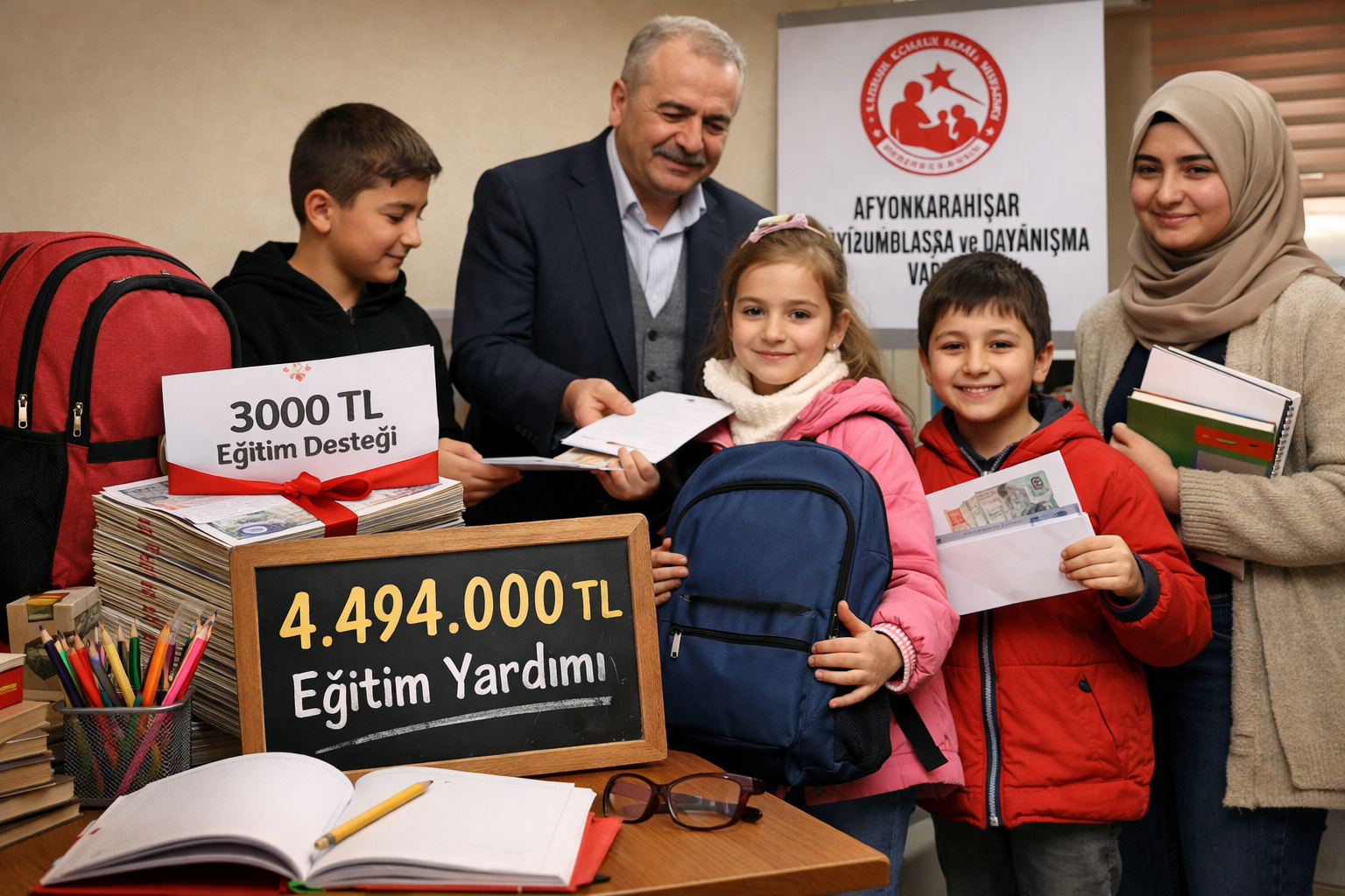 İhtiyaç Sahibi Öğrencilere 4 Milyon 494 Bin TL Eğitim Desteği