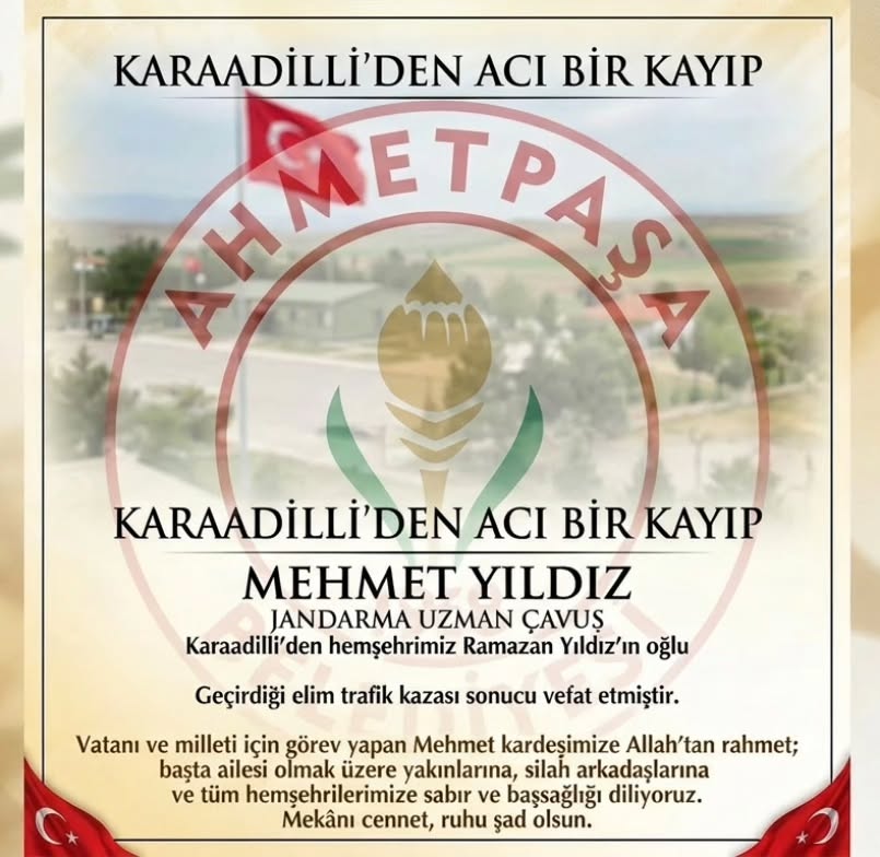 Karaadilli Beldesi Kahramanına Veda: Jandarma Uzman Çavuş Mehmet Yıldız'ın Ardından