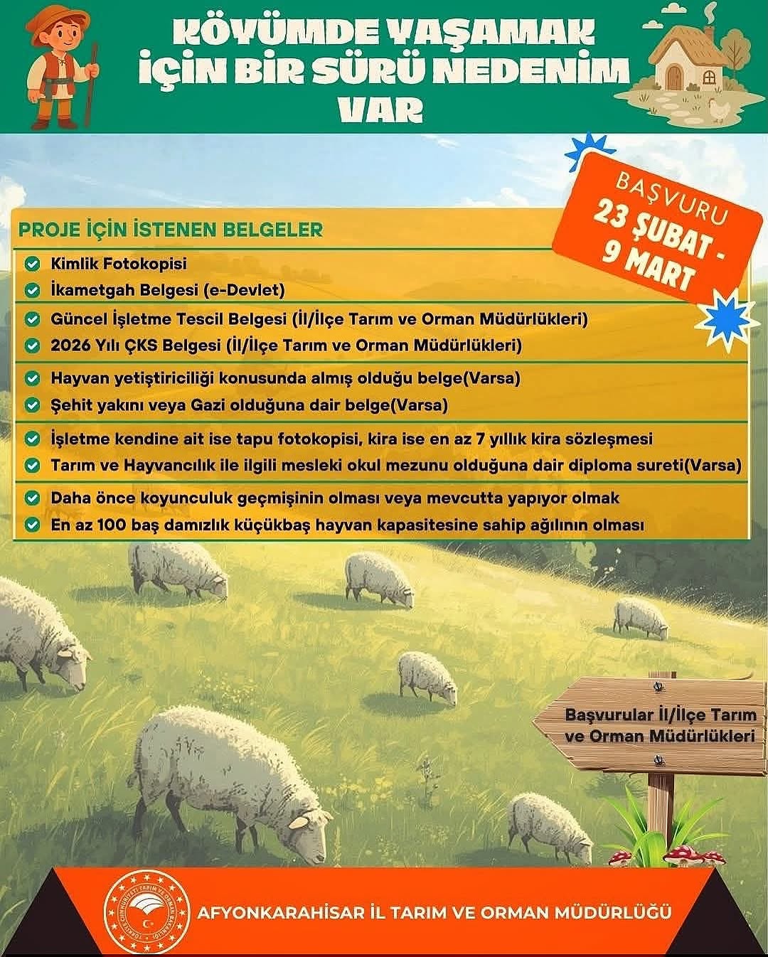 Köyümde Yaşamak İçin Bir Sürü Nedenim Var Projesi Başvuru Tarihleri Belli Oldu