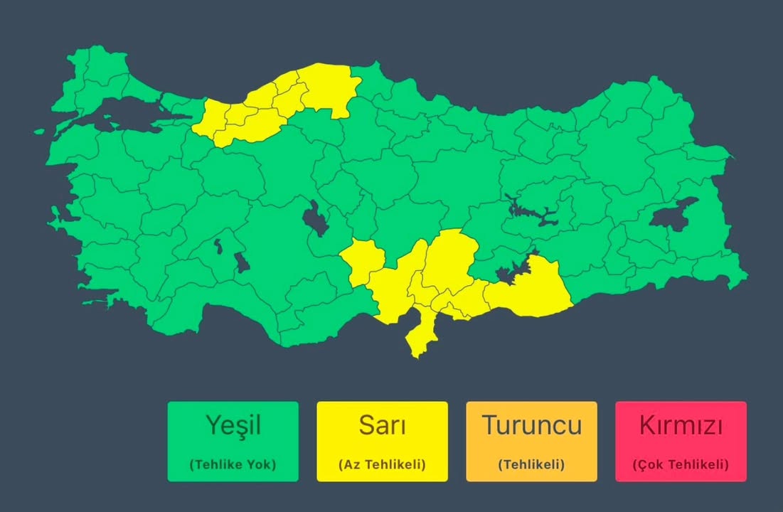 Meteoroloji Genel Müdürlüğü'nden Alınan Son Bilgiler