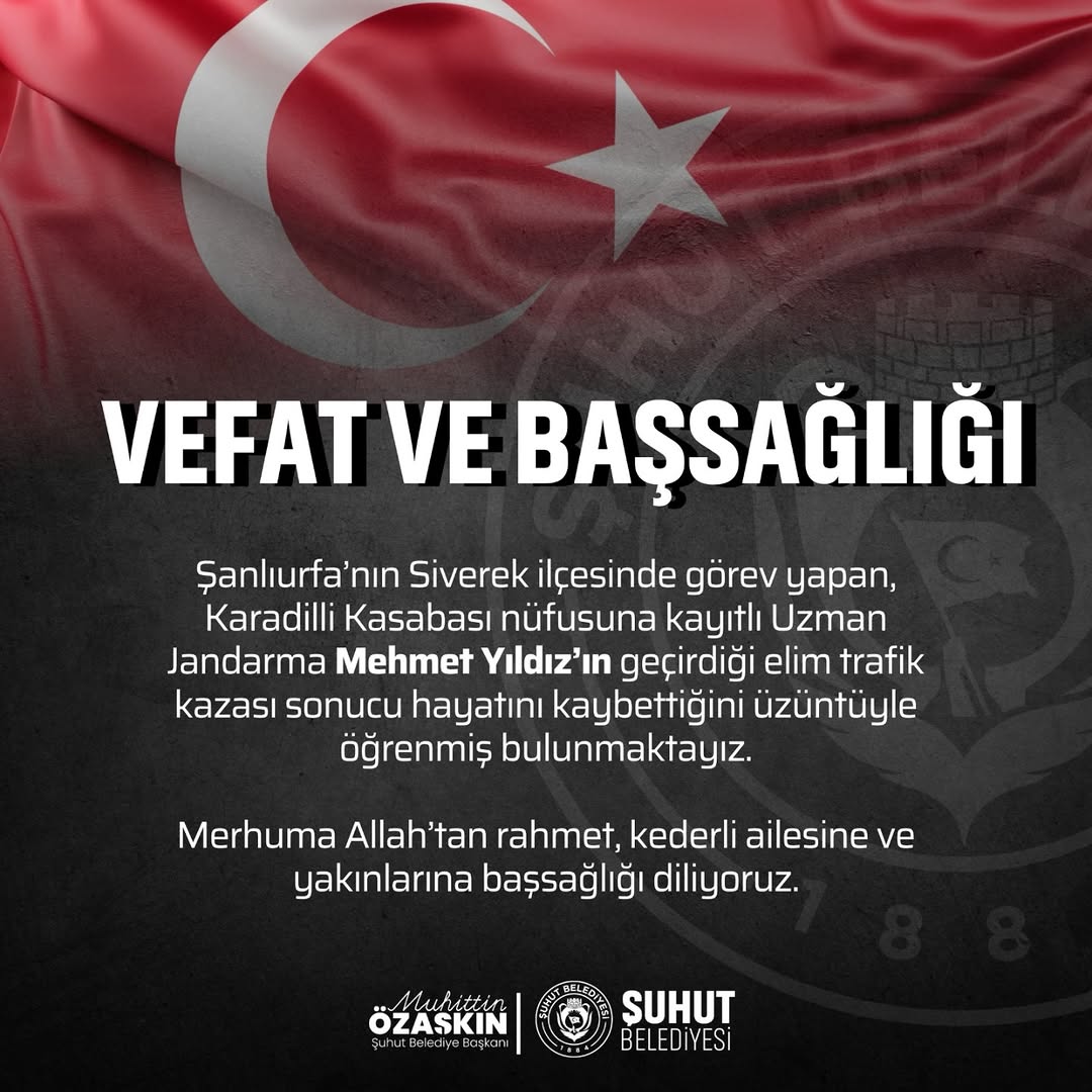 Şanlıurfa'nın Siverek İlçesinde Görev Yapan Uzman Jandarma Mehmet Yıldız'ın Hayatını Kaybettiği Üzücü Haber