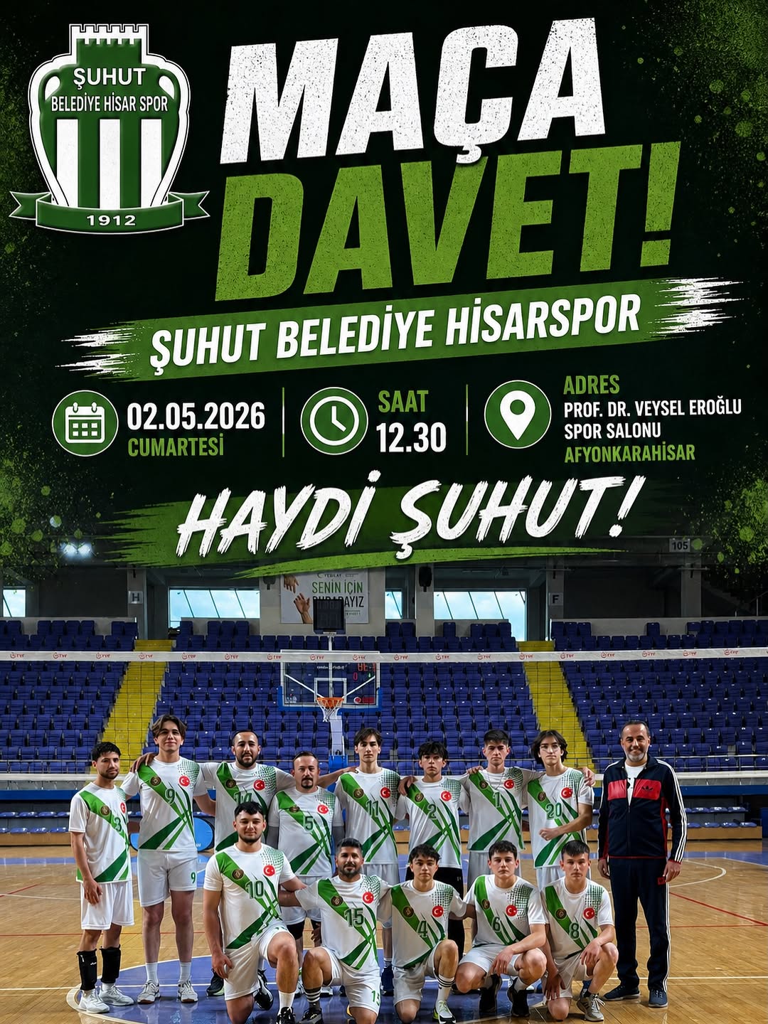 Şuhut Belediye Hisarspor Maça Davet Ediyor!
