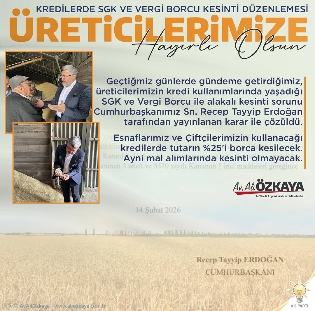 Tarımsal Kredi Kullanımlarında Yeni Dönem Başlıyor