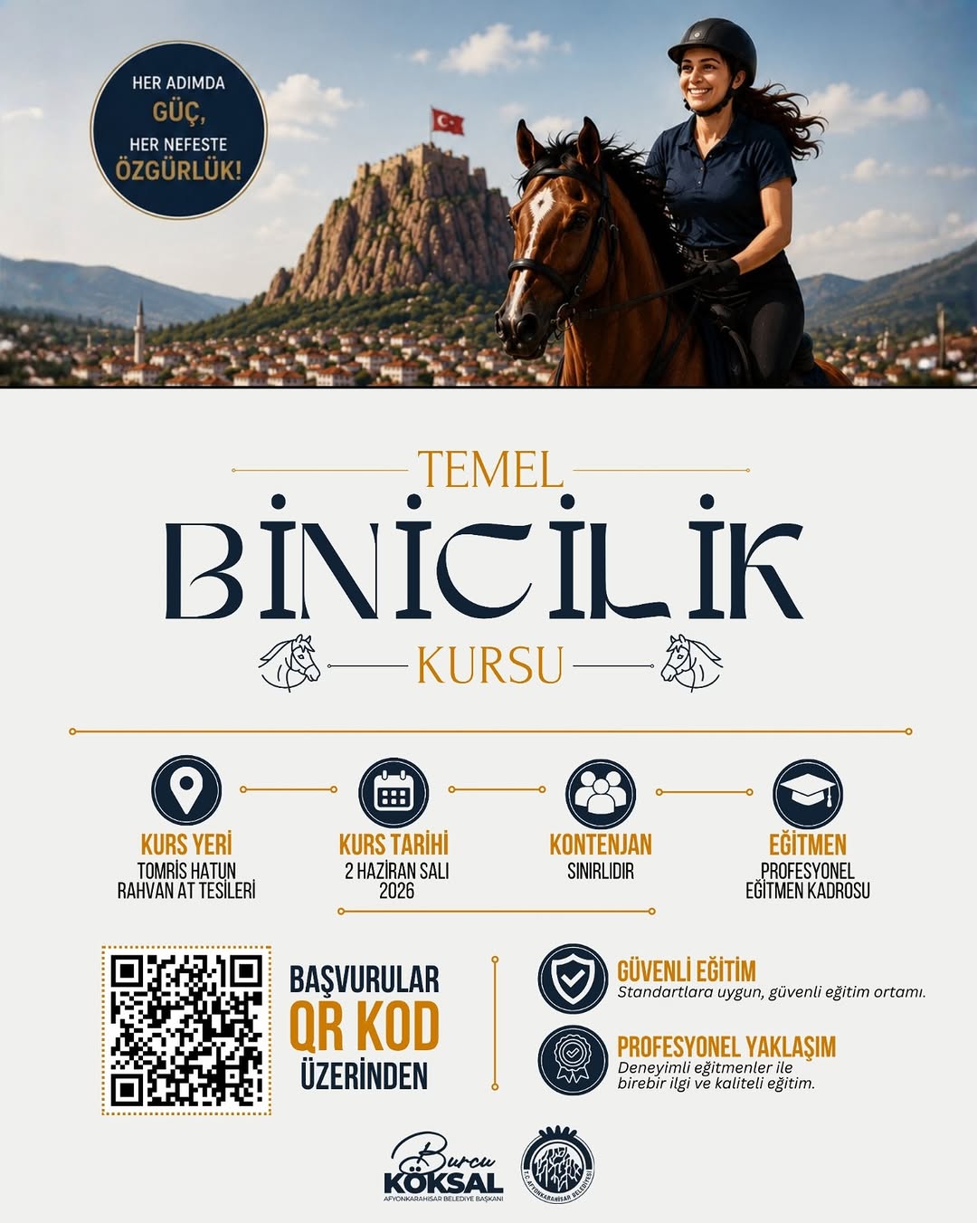 T.C. Afyonkarahisar Belediyesi Temel Binicilik Kursu Duyurusu