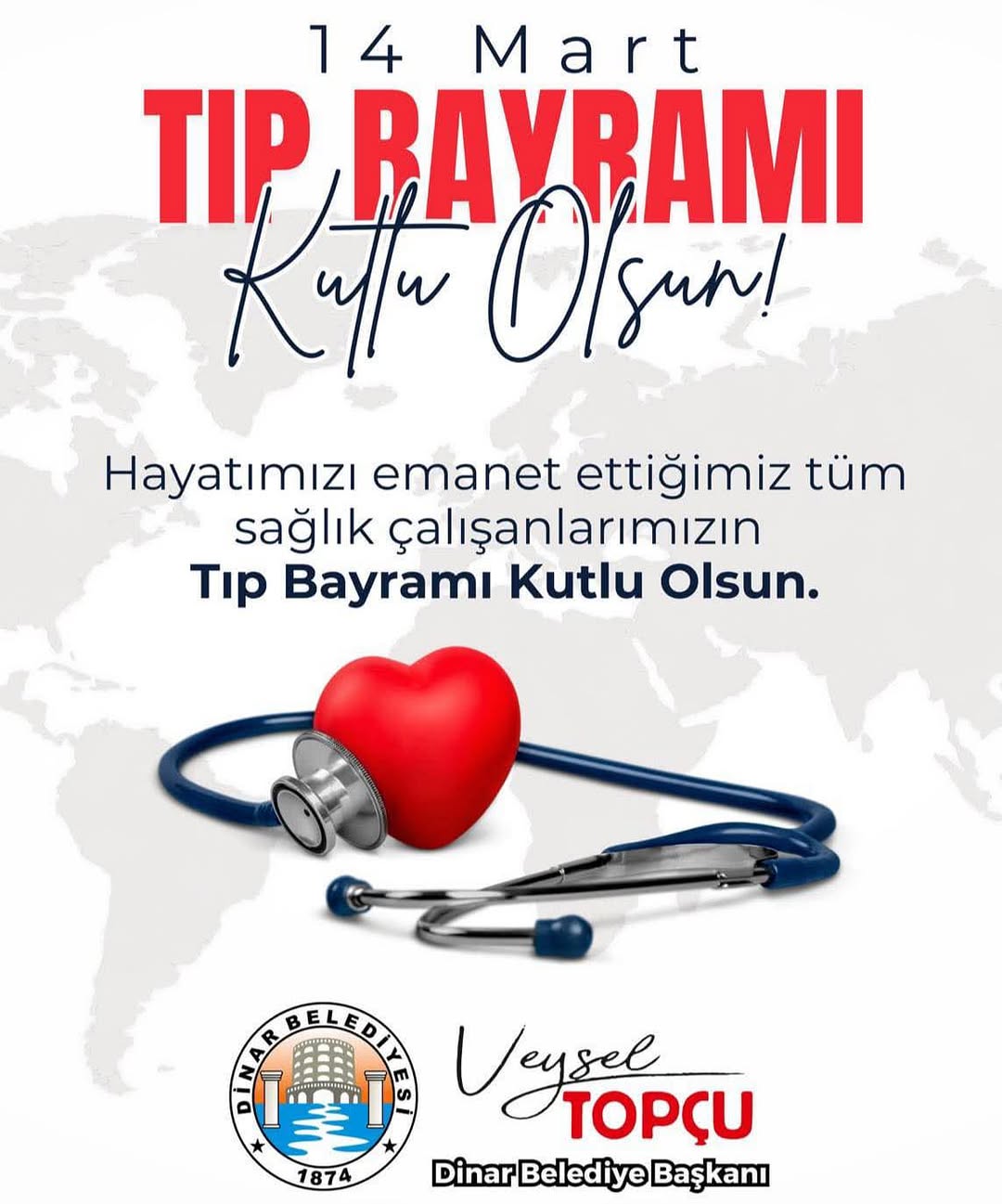Tüm Sağlık Çalışanlarına 14 Mart Tıp Bayramı Kutlu Olsun