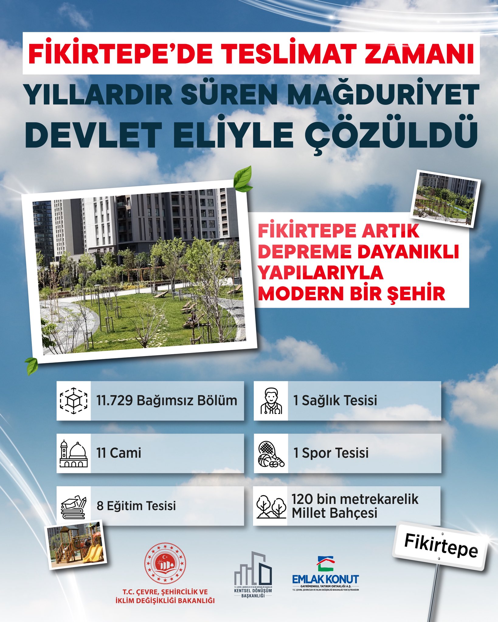 Yeni Fikirtepe'de 11 bin 729 konut tamamlandı