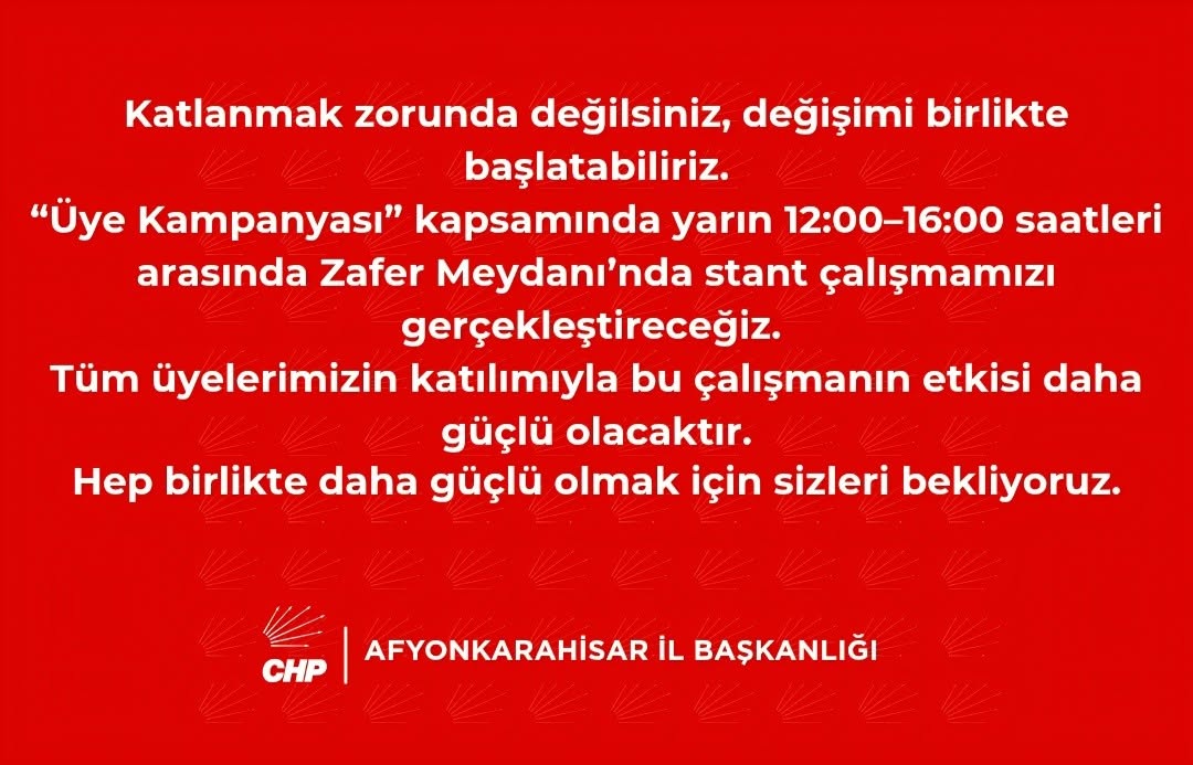 Yoksulluğa, Haksızlığa ve Hukuksuzluğa Karşı Güçlü Değişimin Parçası Olun!