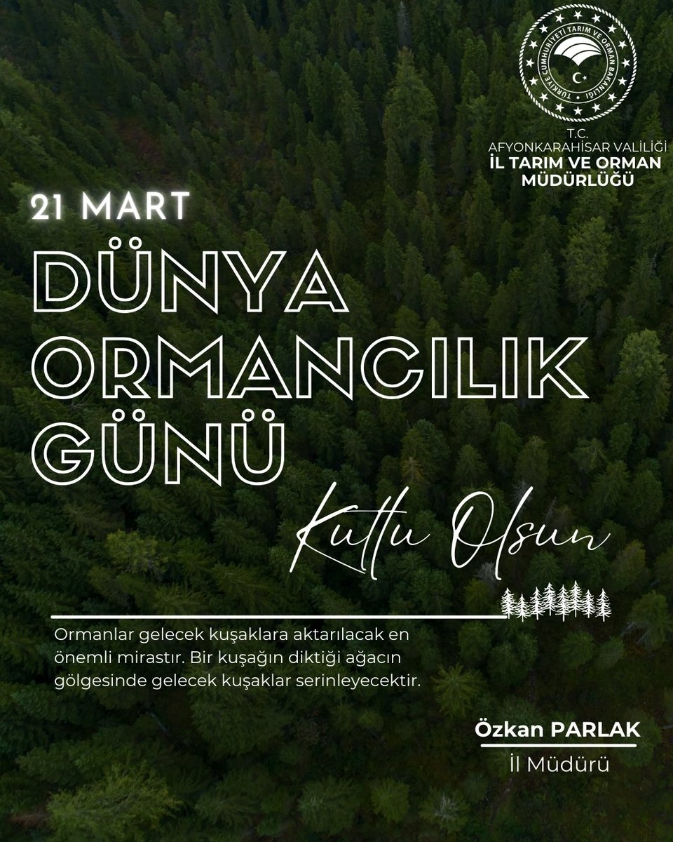 Afyonkarahisar'da 21 Mart Dünya Ormancılık Günü Kutlandı