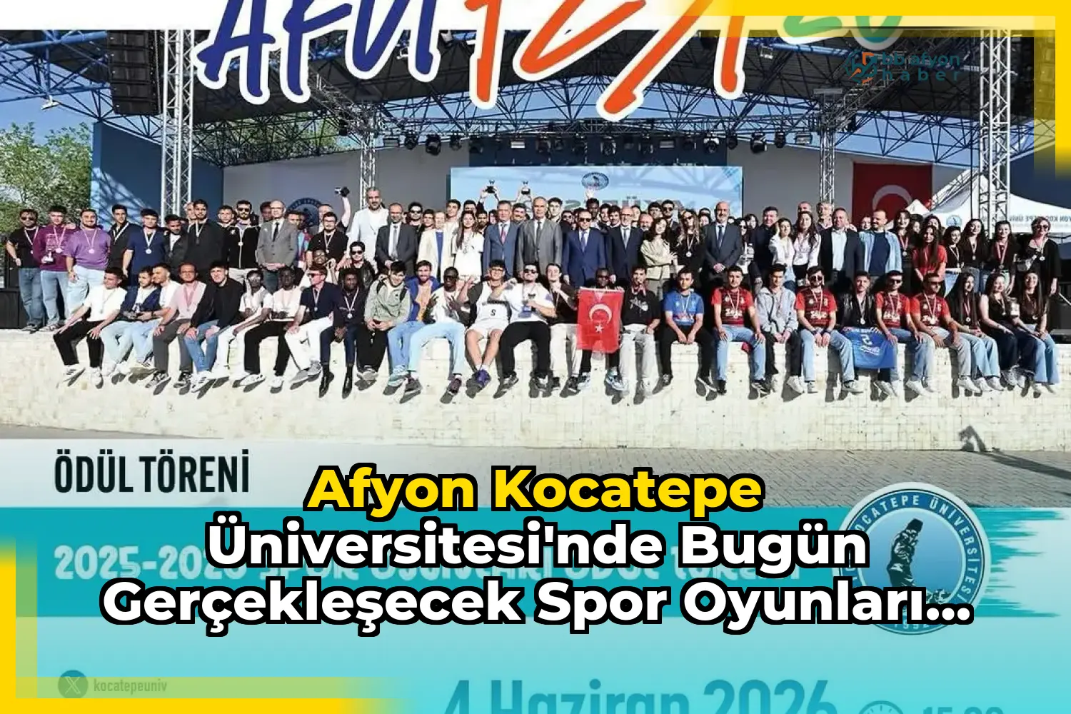 Afyon Kocatepe Üniversitesi'nde Bugün Gerçekleşecek Spor Oyunları Ödül Töreni
