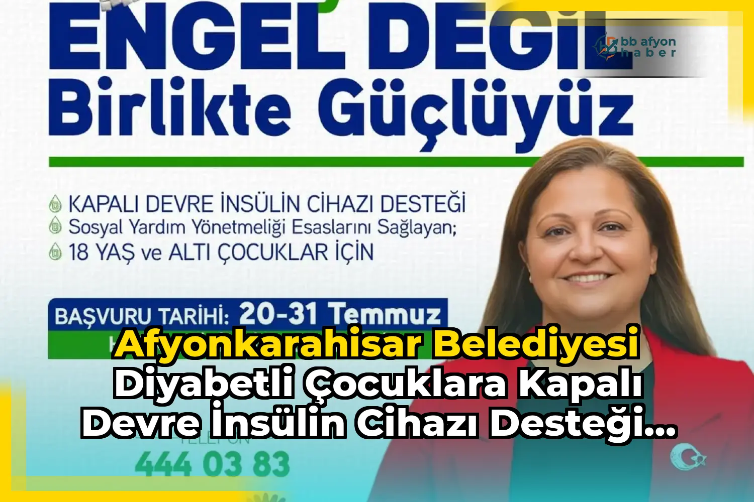 Afyonkarahisar Belediyesi Diyabetli Çocuklara Kapalı Devre İnsülin Cihazı Desteği Sağlıyor