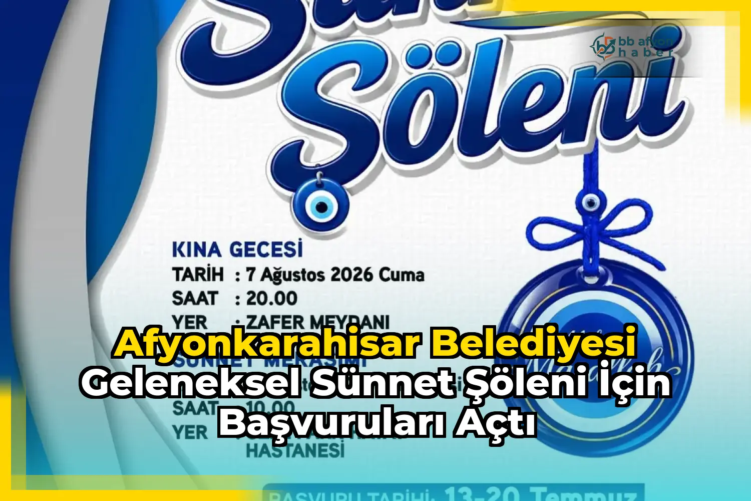 Afyonkarahisar Belediyesi Geleneksel Sünnet Şöleni için Başvuruları Açtı