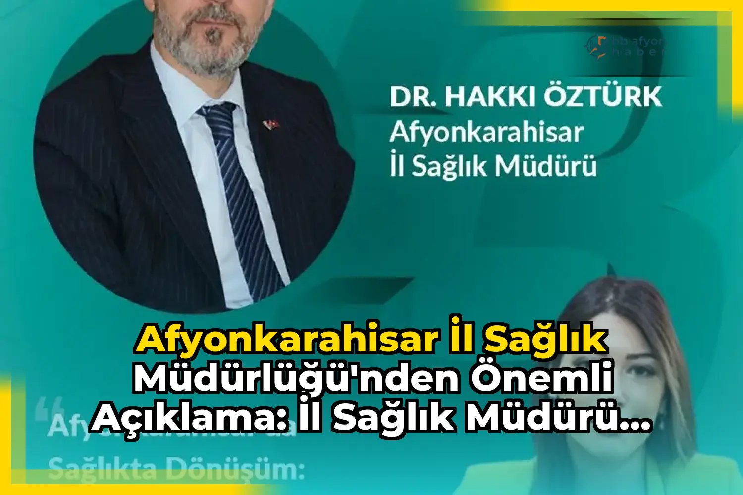 Afyonkarahisar İl Sağlık Müdürlüğü'nden Önemli Açıklama: İl Sağlık Müdürü Dr. Hakkı Öztürk Kanal 3’te Programa Konuk Olacak