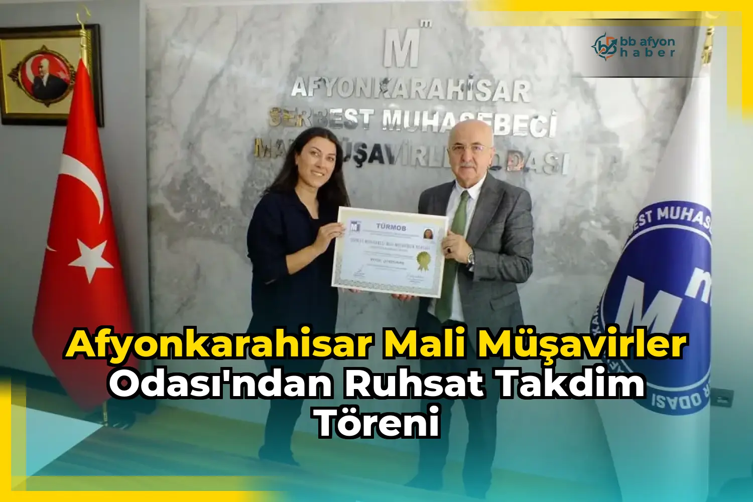 Afyonkarahisar Mali Müşavirler Odası'ndan Ruhsat Takdim Töreni