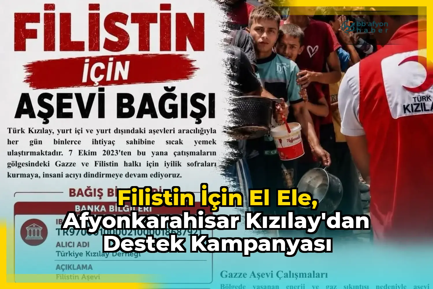 Filistin İçin El Ele, Afyonkarahisar Kızılay'dan Destek Kampanyası