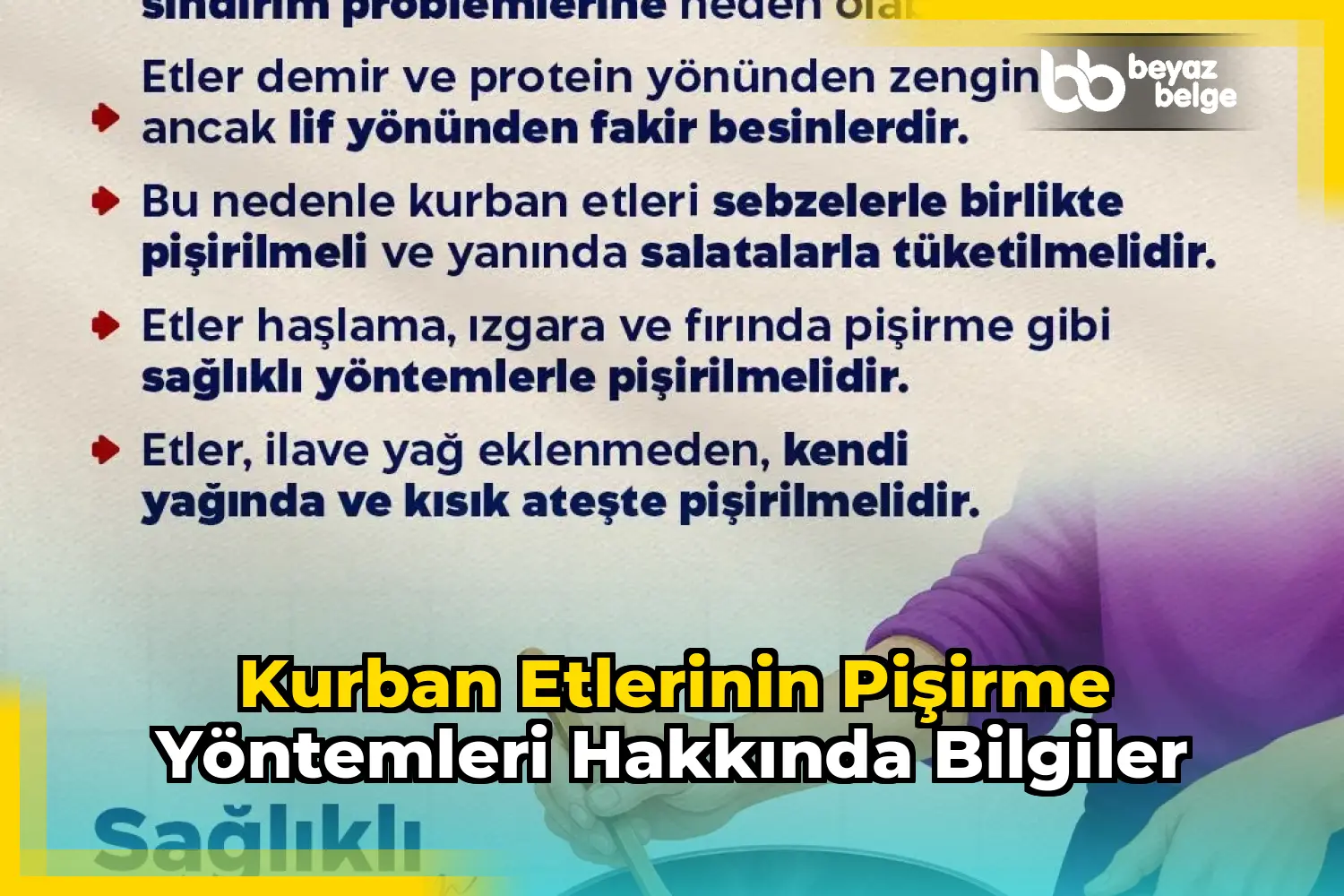 Kurban etlerinin pişirme yöntemleri hakkında bilgiler