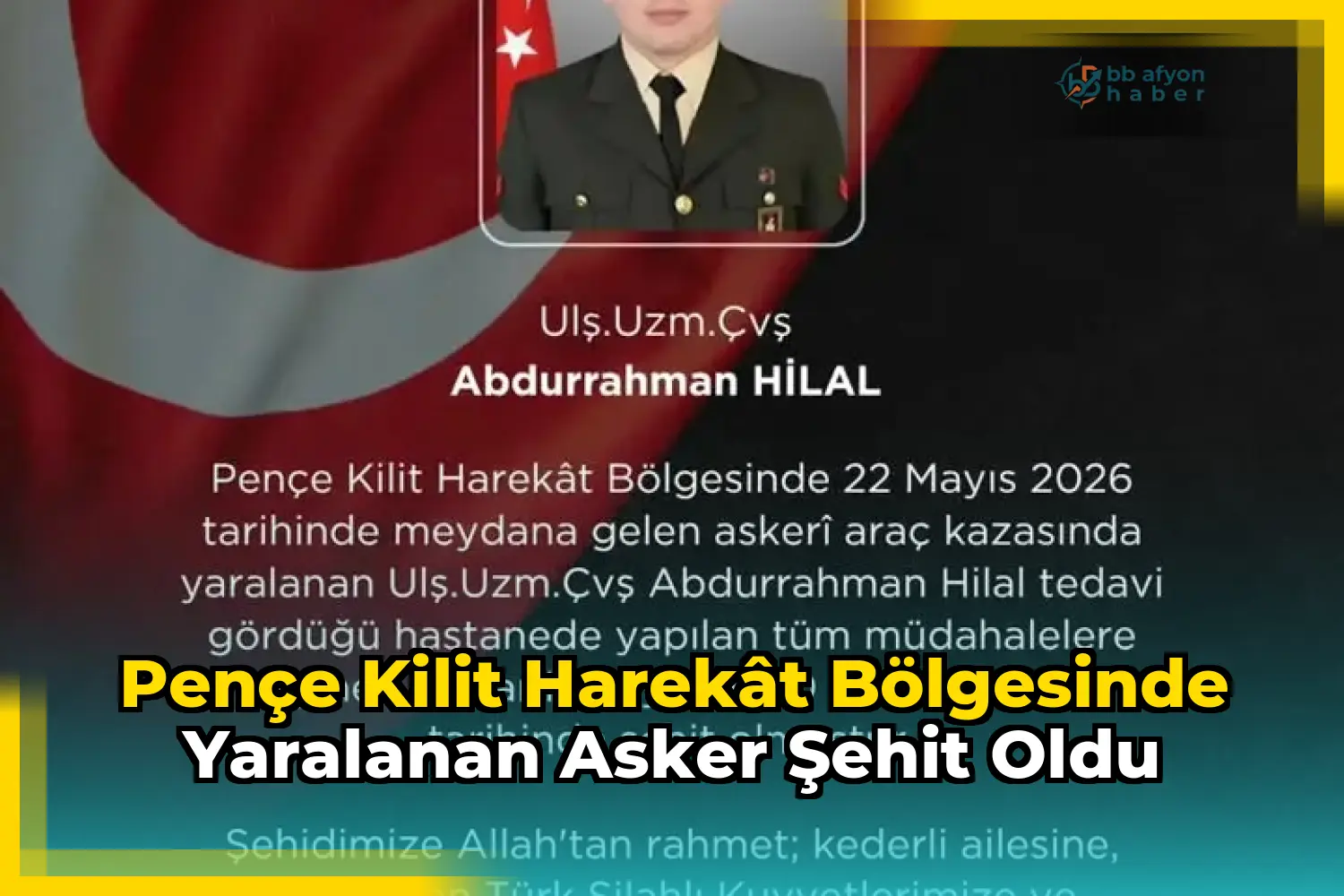 Pençe Kilit Harekât Bölgesinde Yaralanan Asker Şehit Oldu