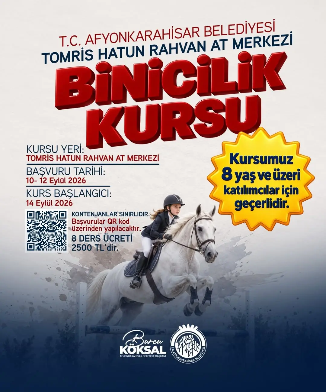 Afyonkarahisar Belediyesi Binicilik Kursları Başlıyor