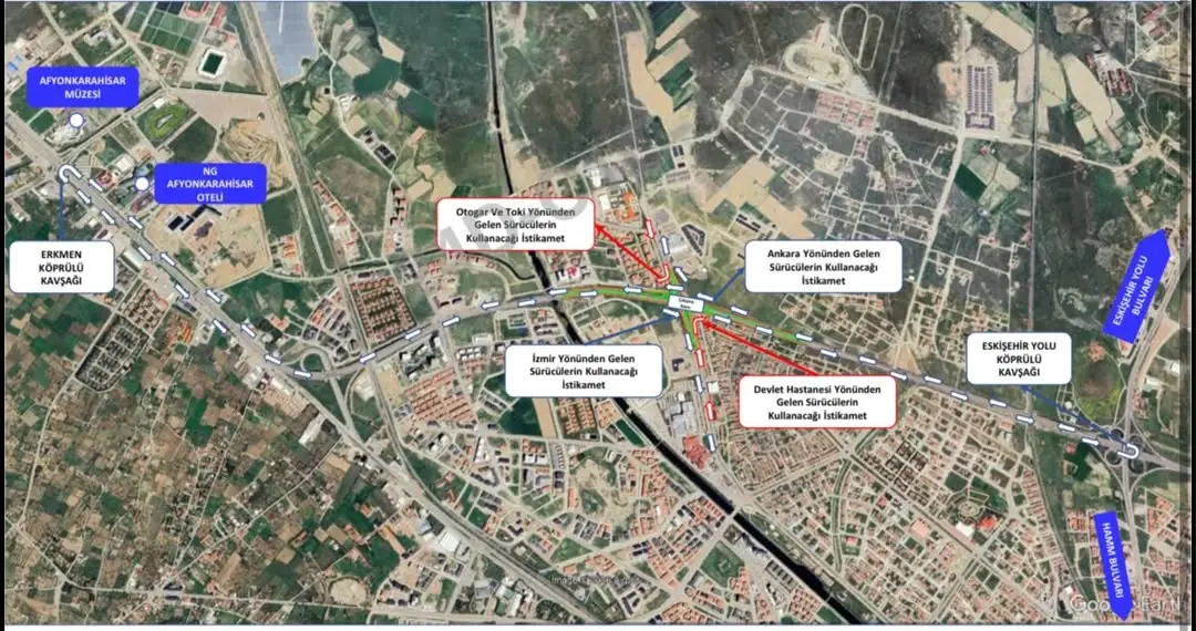 Afyonkarahisar Çevre Yolu'nda Yeni Nesil Akıllı Kavşak Projesi Kapsamında Asfalt Çalışmaları Gerçekleştirilecek