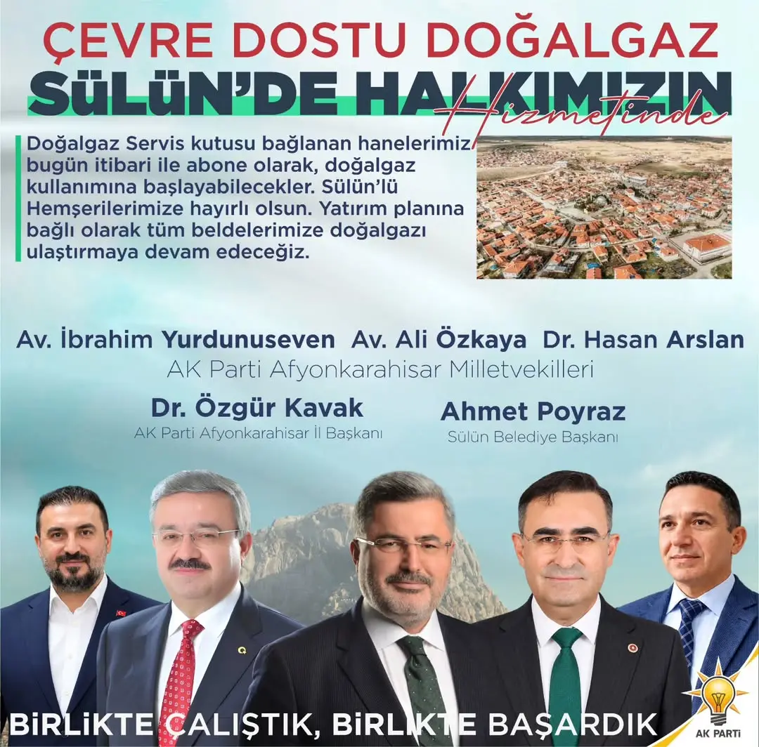 Afyonkarahisar'da Sülün'e Doğalgaz Hizmeti Başladı
