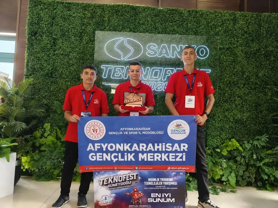 Afyonkarahisar Gençlik Merkezlerinden TEKNOFEST Türkiye Finalinde Gururlandıran Başarı