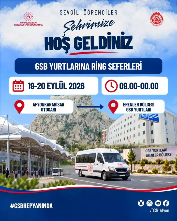 Afyonkarahisar GSB Yurtlarına Hoş Geldiniz!