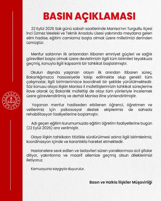 Afyonkarahisar İl Milli Eğitim Müdürlüğü'nden Basın Açıklaması
