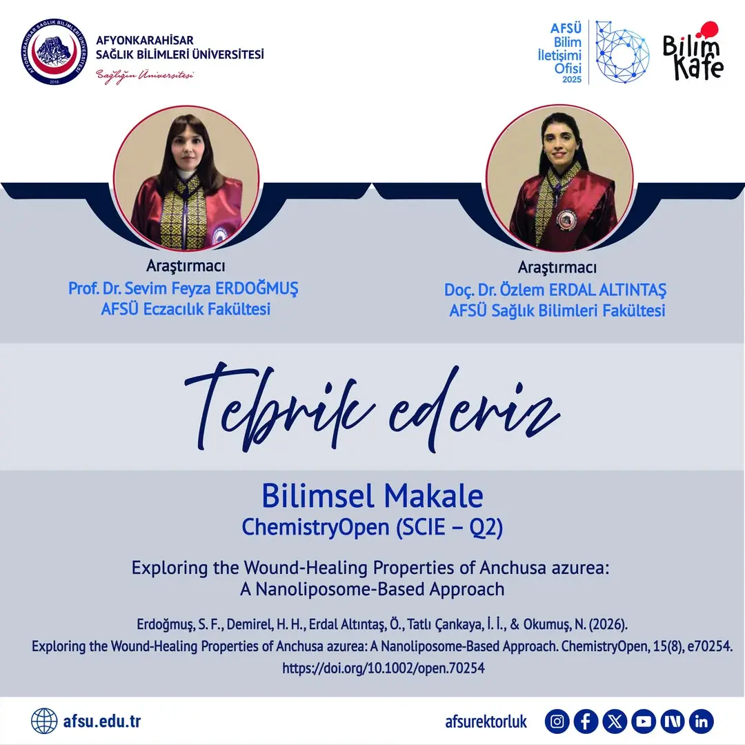 Akademik Başarı: Bilimsel Makale (ChemistryOpen)