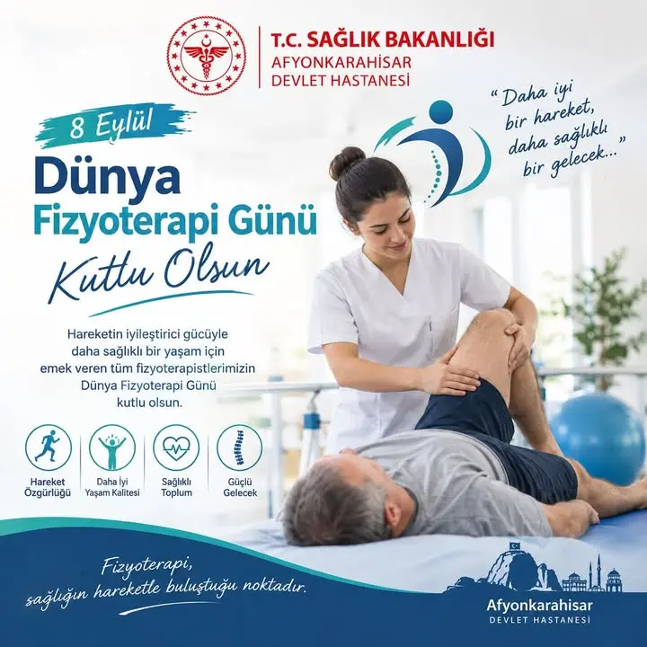 Fizyoterapistlere Teşekkür Mesajı Afyonkarahisar Devlet Hastanesi'nden