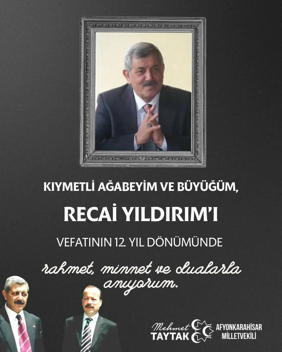 Recai Yıldırım'ı Vefatının 12. Yıl Dönümünde Rahmetle Anıyoruz