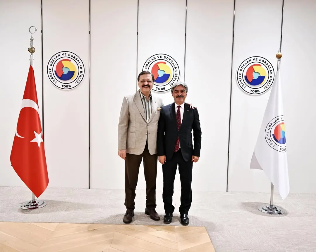 TOBB Başkanı Mustafa Rifat Hisarcıklıoğlu, Gerede Ticaret ve Sanayi Odası Yönetim Kurulu Başkanı Ersin Kaşka'yı Ağırladı